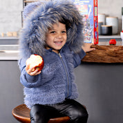 Baby Reversible Fur - Slate