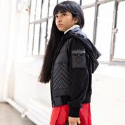 Kids Sweater Puffer - Black