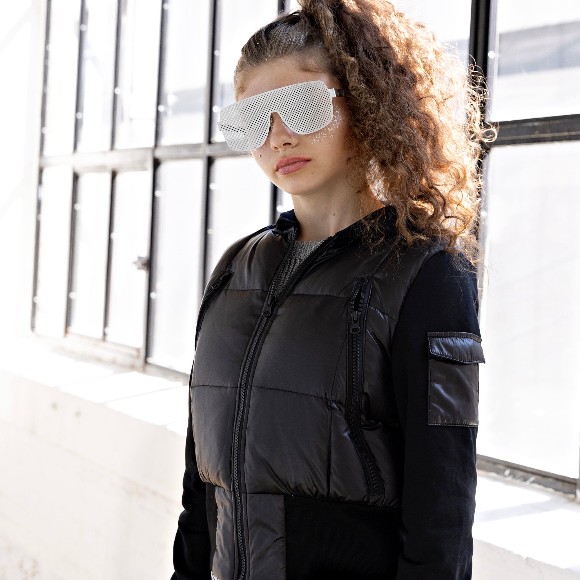 Teen Puffer Jacket - Matte Black