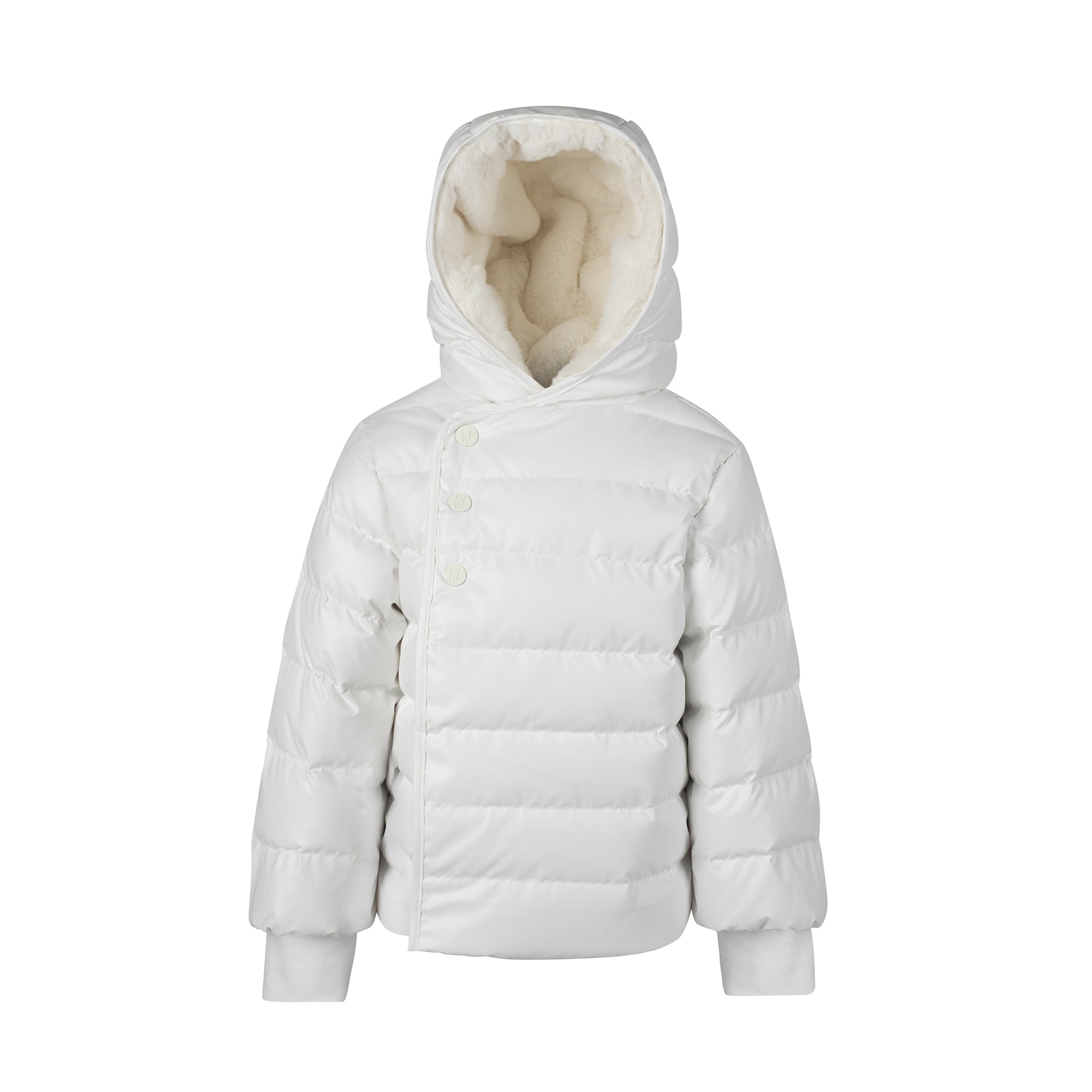 Baby Grosgrain Coat - White - Manteau Jr