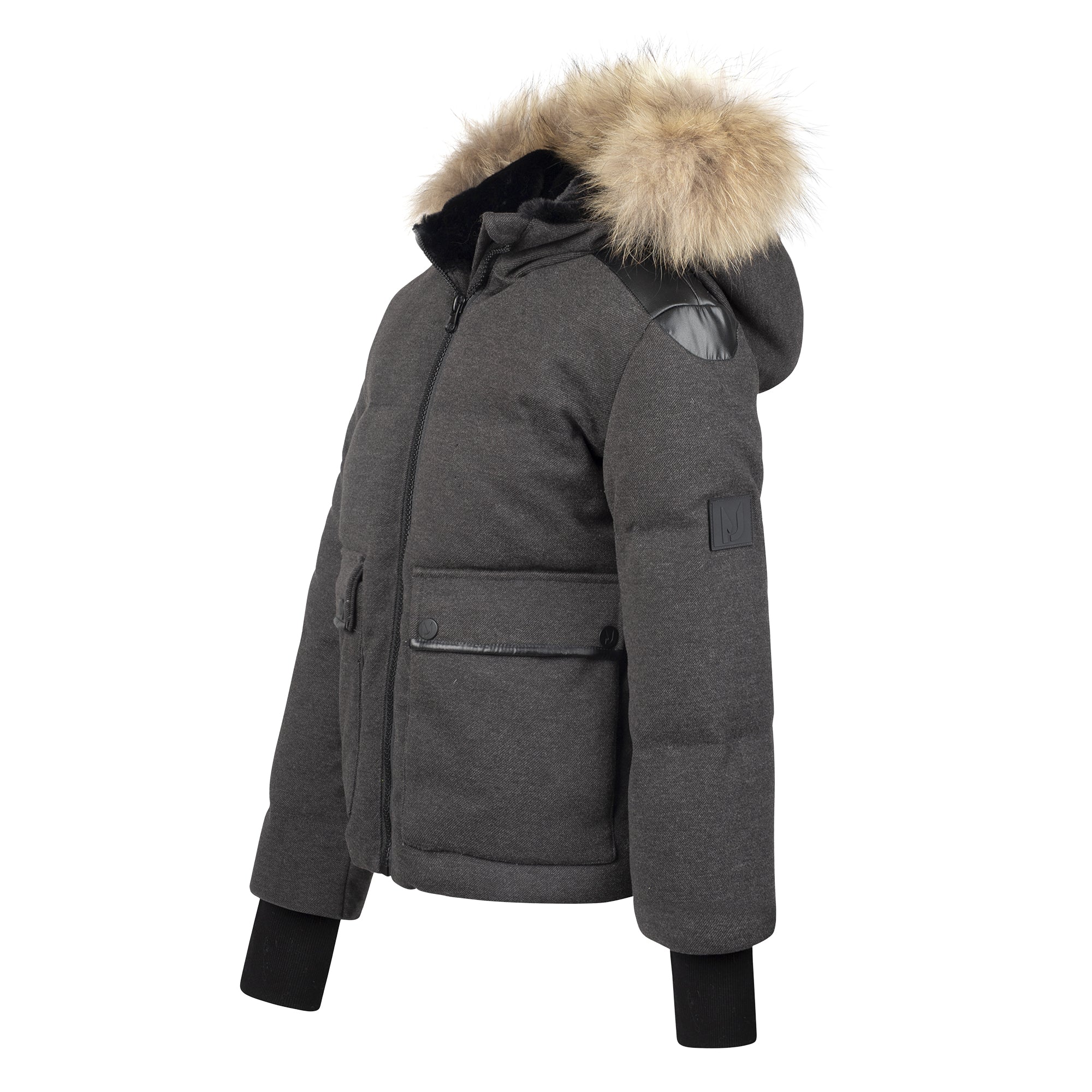 Kids Wool Look Coat - Grey – Manteau Jr