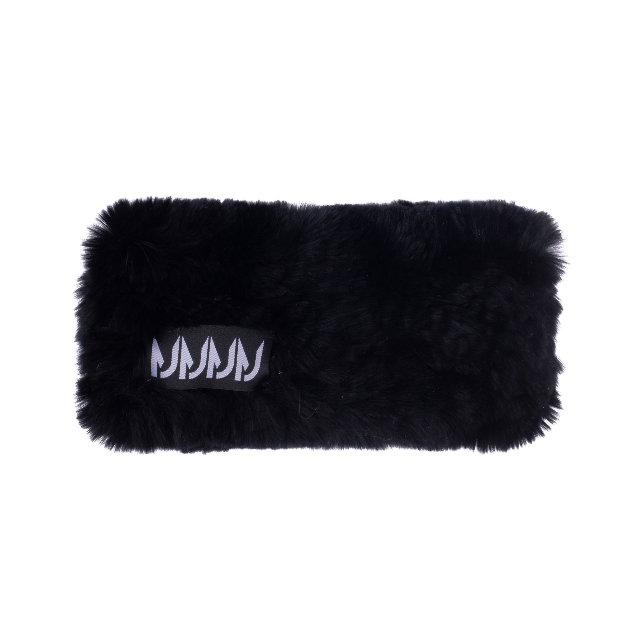 Rabbit Fur Headband – Black - Manteau Jr