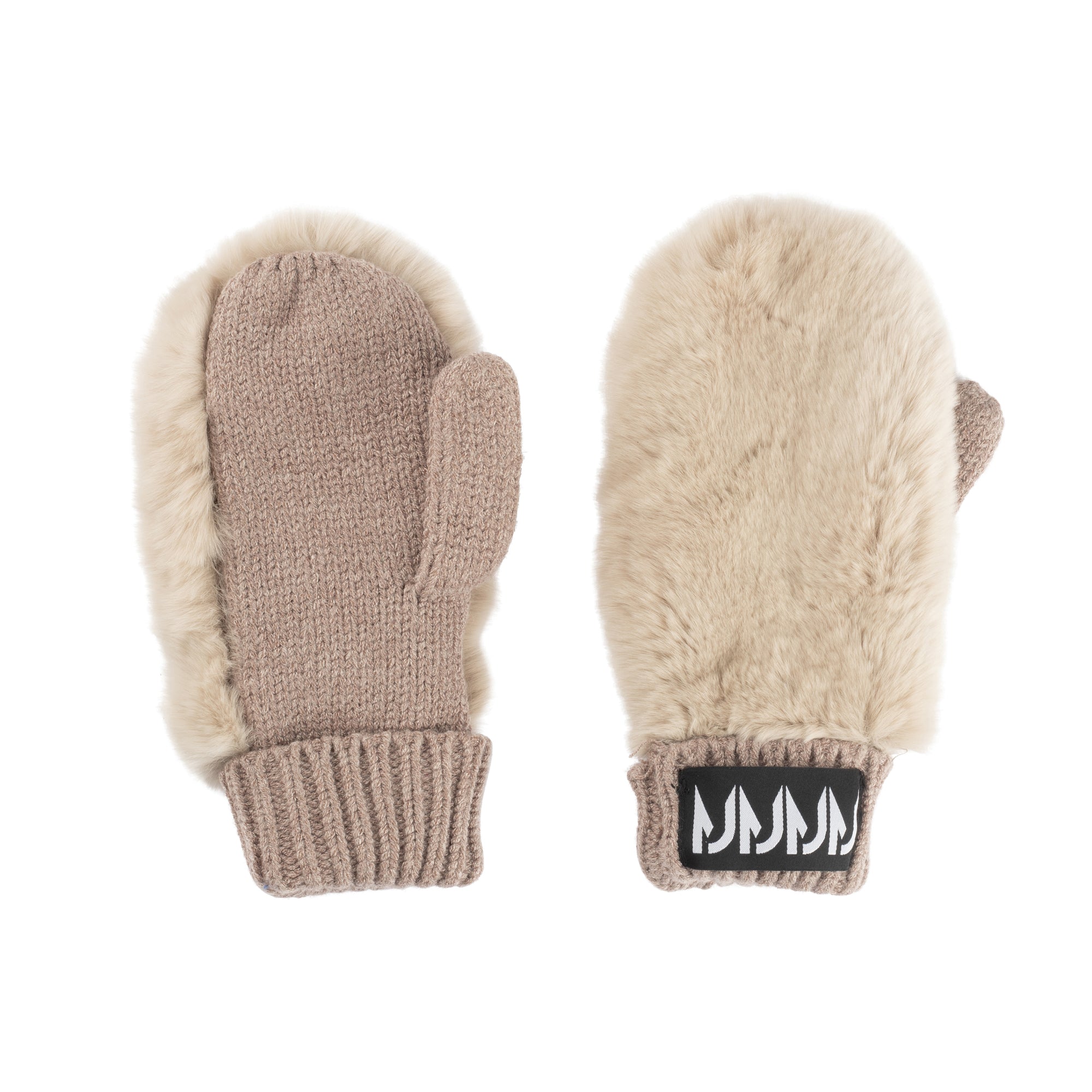 Rabbit Fur Gloves – Taupe - Manteau Jr