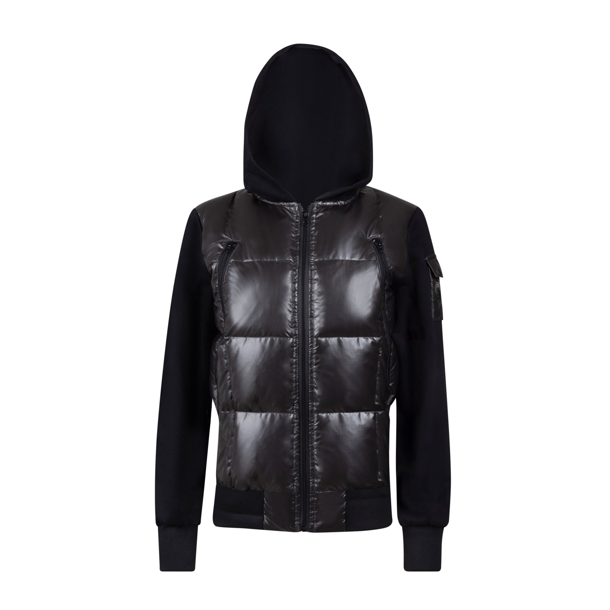 Teen Puffer Jacket - Shiny Black