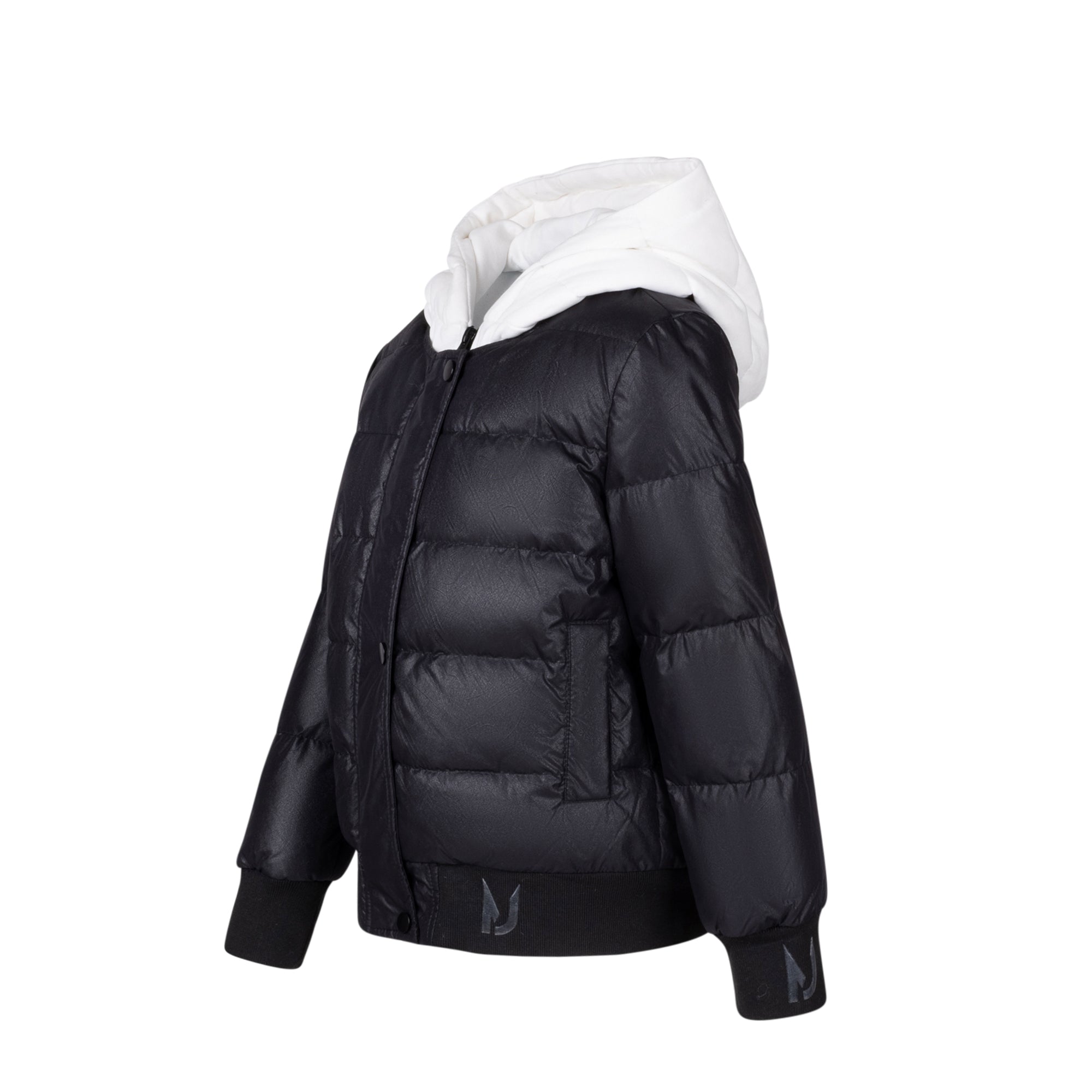 Kids Sweatshirt Coat - Black & White